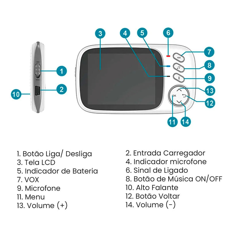 Babá Eletrônica Portátil Baby Guard