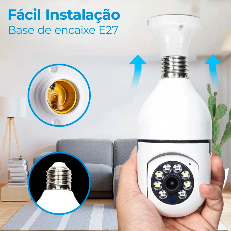 Câmera Lâmpada Wifi com Cartão de Memória