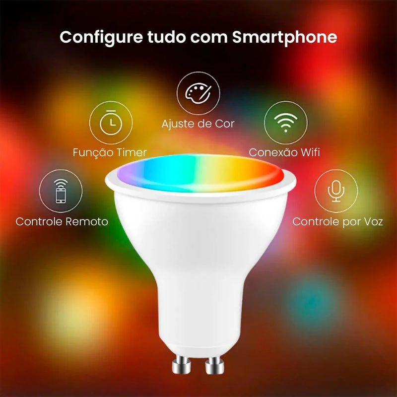 Lâmpada de Led Inteligente Wi-Fi Spotlight