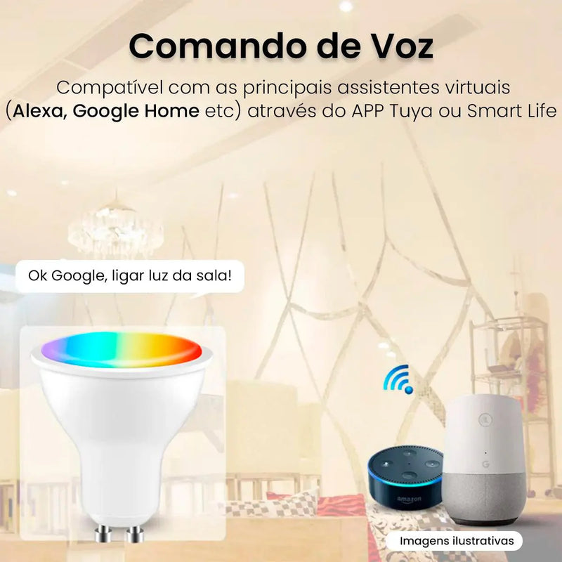 Lâmpada de Led Inteligente Wi-Fi Spotlight