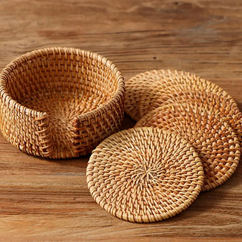 Porta-Copos de Mesa Rattan