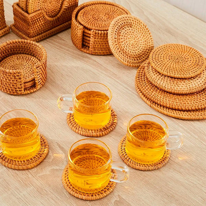 Porta-Copos de Mesa Rattan