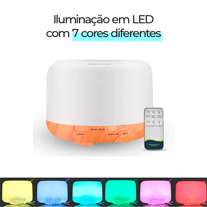 Umidificador de Ar Luminária Ultrassônico 300ml